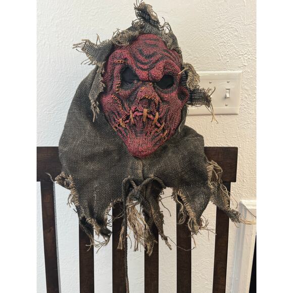 Kmart Halloween Scarecrow Adult Mask Totally Ghoul Costume Horror Scary - Picture 1 of 4